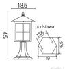 Su-ma lampa stojąca zewnętrzna Wenecja E27 czarna/patyny 45cm IP43 K 4011/1/KW