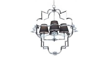 Lumina Deco żyrandol / lampa wisząca Baltimore W4 4xE14 chrom LDP 8020-4 (CHR+BK)