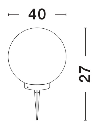 Luces Exclusivas lampa stojąca zewnętrzna LED Celendin wbijana w ziemię Ø 40 cm E27 1x12W IP65 wys. 40 cm biała LE73753