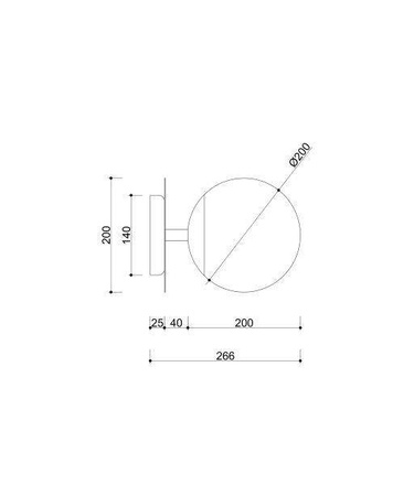 Ummo kinkiet Plaat C E27 czarny PLC12000