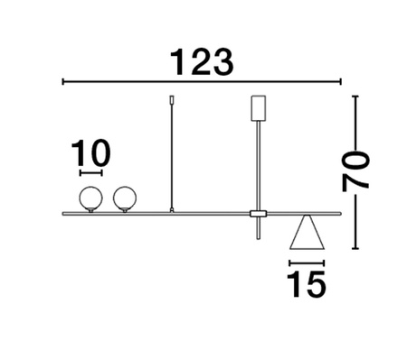 Luces Exclusivas lampa wisząca LED Balboa E27 1x12W G9 2x5W IP20 czarno/złota LE43686