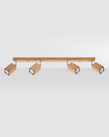 Sollux plafon (reflektorek) Keke 4 4xGU10 drewniany SL.1038