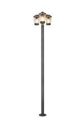 Trio lampa stojąca zewnętrzna Cavado 3xE27 antracytowa 220cm IP44 411060342