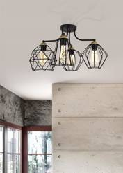TK Lighting plafon Galaxy 4xE27 czarny 1645