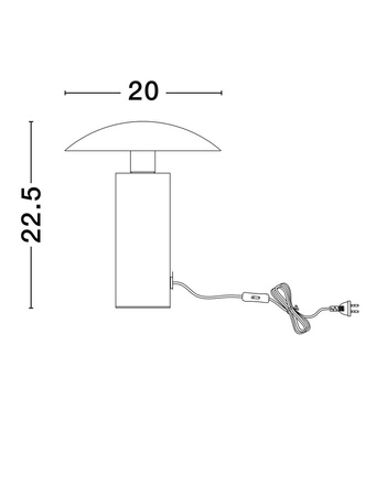Luces Exclusivas lampa stołowa LED Tejarias Ø 20 cm 5W 264lm 3000K IP20 wys. 22,5 cm czarna LE44959