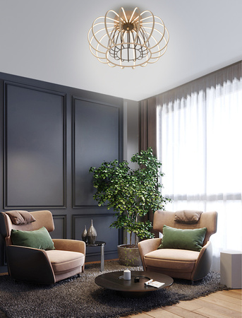 Aviano Lighting lampa sufitowa LED Salo ściemnialna 55W 5500lm 3000K piaskowa 9033-113