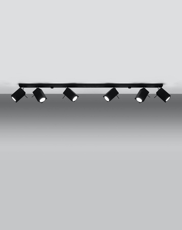 Sollux plafon (reflektorki) Merida 6l 6xGU10 czarny SL.0460