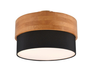 Trio plafon Seasons 2xE14 czarny/drewno 611500202