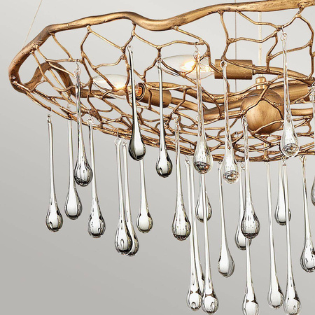 Quintiesse lampa wisząca Laguna 4xE14 złota QN-LAGUNA-4P