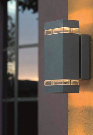 Elstead kinkiet zewnętrzny LED Jannik 2x(3,8W) 7,6W szary IP44 JANNIK-LED2