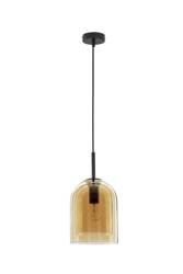 Luces Exclusivas lampa wisząca Bonao Ε27 czarno/bursztynowa LE42642