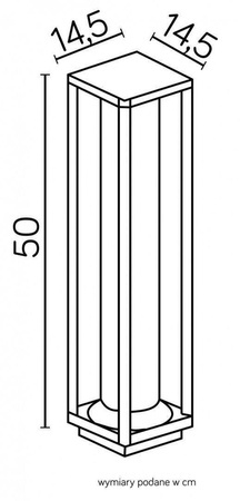 Su-ma lampa stojąca zewnętrzna Porto E27 czarna 50cm IP65 M1932-500