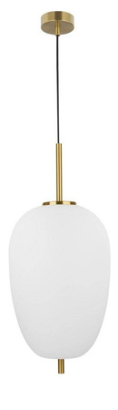 Luces Exclusivas lampa wisząca Pilar E27 biało/mosiężna LE41756