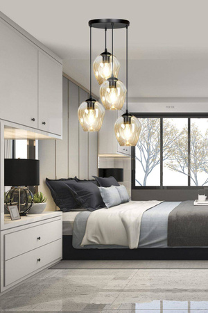 Emibig lampa wisząca Istar 4 4xE27 czarna 681/4PREM