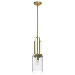 Quintiesse lampa wisząca Kimrose E27 mosiężna QN-KIMROSE-MP-BNB