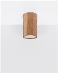 Sollux plafon techniczny Zeke 10 GU10 drewniany SL.1033