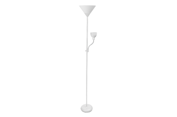 GTV lampa podłogowa Benfica 2 E27 + E14 biała 179cm LP-BENFICA2-00