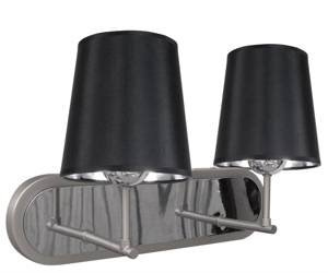 Candellux kinkiet Milonga 2xE27 czarny/chrom 22-53503