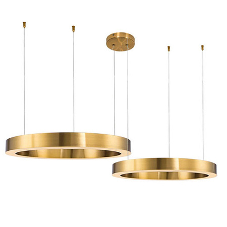 Step Into Design lampa wisząca LED Circle 53W 5035lm 3000K (+pilot) mosiężna 40+60cm ST-8848-40+60 brass