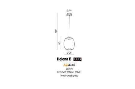 Azzardo lampa wisząca LED Helena B 14W 1190lm 3000K przezroczysta AZ3342