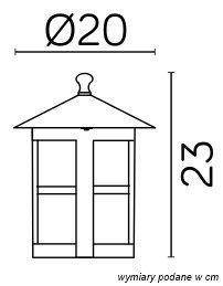 Su-ma lampa stojąca zewnętrzna Cordoba II E27 czarna/patyna 23cm IP23 K 1018 TD