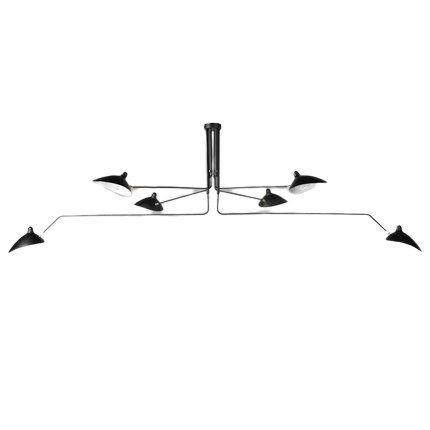 Step Into Design lampa wisząca Crane 6P 6xE14 czarna P8706