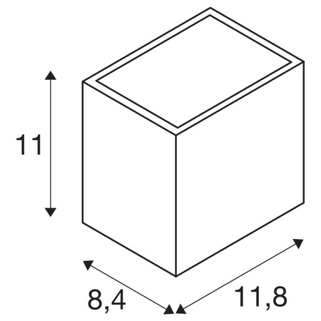 SLV kinkiet zewnętrzny LED Sitra S 6,2W 620lm 3000/4000K 105° rdzawy IP44 1005150