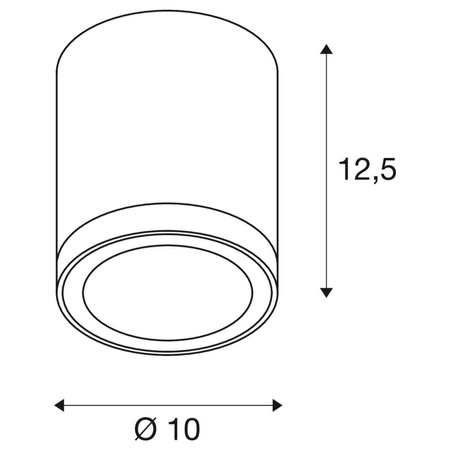 SLV plafon zewnętrzny LED Enola 11W 960lm 3000/4000K 38° antracytowy Ø10cm IP65 1003427