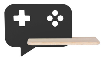 Candellux kinkiet dziecięcy LED z półką IQ Kids Console 5W 250lm 4000K czarny 21-75628