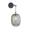 TK Lighting kinkiet Delta E27 czarno/dymiony 6481
