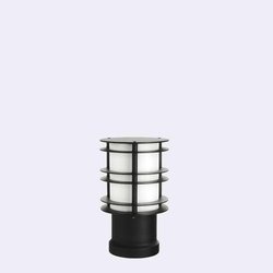 Norlys lampa stojąca zewnętrzna Stockholm E27 28cm czarna/mleczna IP65 299BL