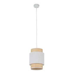 TK Lighting lampa wisząca Boho E27 biało/naturalna 5652