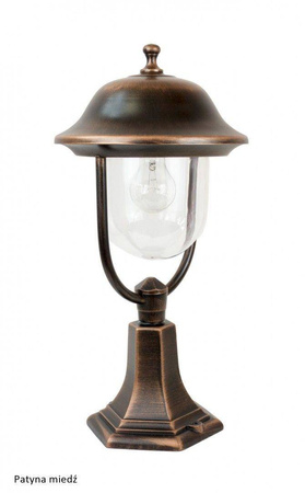 Su-ma lampa stojąca zewnętrzna Prince E27 czarna/patyna 55cm IP43 K 4011/1/O