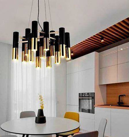 Step Into Design żyrandol / lampa wisząca Pipe 13 13xG9 czarno/złota ST-5719-13