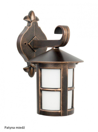 Su-ma kinkiet zewnętrzny Cordoba E27 czarny/patyna IP43 K 3012/1/T