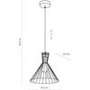 TK Lighting lampa wisząca Sahara E27 czarno/złota 3350