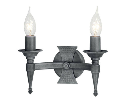 Elstead kinkiet Saxon 2xE14 czarno/srebrny SAX2-BLK-SIL