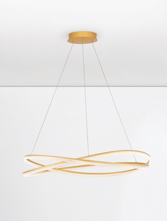 Luces Exclusivas lampa wisząca LED Ilave ściemnialna z pilotem Ø 95 cm 68W 5637lm 3000K IP20 złota LE44324