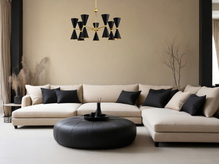 Luces Exclusivas lampa wisząca LED Balsas Ø 90 cm E14 14x5W IP20 czarno/złota LE43698