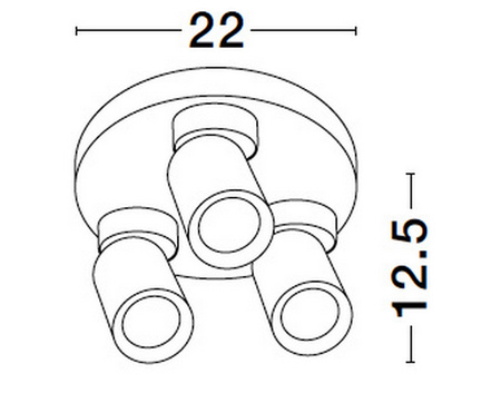 Luces Exclusivas lampa sufitowa LED Galvez GU10 3x10W IP20 czarna LE44407