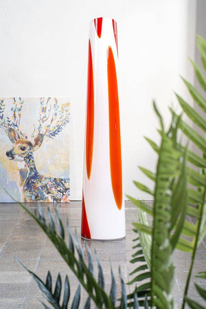 Argon lampa podłogowa Polonia 2xE27 biało/czerwona 114cm 7042