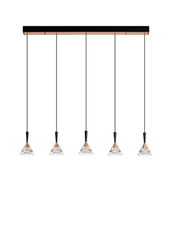 Luces Exclusivas lampa wisząca LED Guay ściemnialna 30W 1558lm 3000K IP20 czarno/złota LE44216