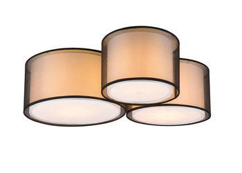 Trio plafon Burton 3xE27 czarny 611490332