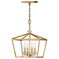 Quintiesse lampa wisząca Stinson 4xE14 mosiężna QN-STINSON-4P-M-DBR