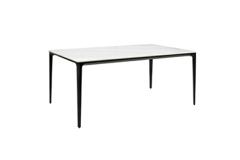 King Home Stół SLIM 140x80 biały, czarny -          ceramiczny marmur, aluminium KH1501100159