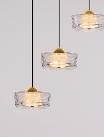 Luces Exclusivas lampa wisząca LED Espinar Ø 50 cm 18W 1151lm 3000K IP20 złota LE44498