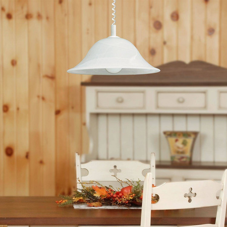 Rabalux lampa wisząca Alabastro E27 biała 3904