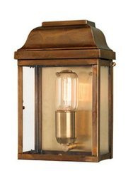 Elstead kinkiet zewnętrzny Victoria E27 mosiężny IP44 VICTORIA-BR