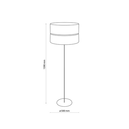 TK Lighting lampa podłogowa Hilton E27 biało/złota 159cm 5074