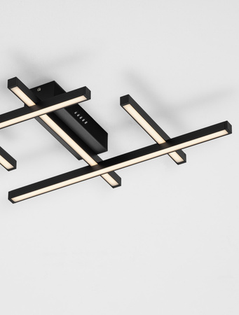 Luces Exclusivas lampa sufitowa LED Tumbes ściemnialna 42W 2373lm 3000K IP20 czarna LE44475